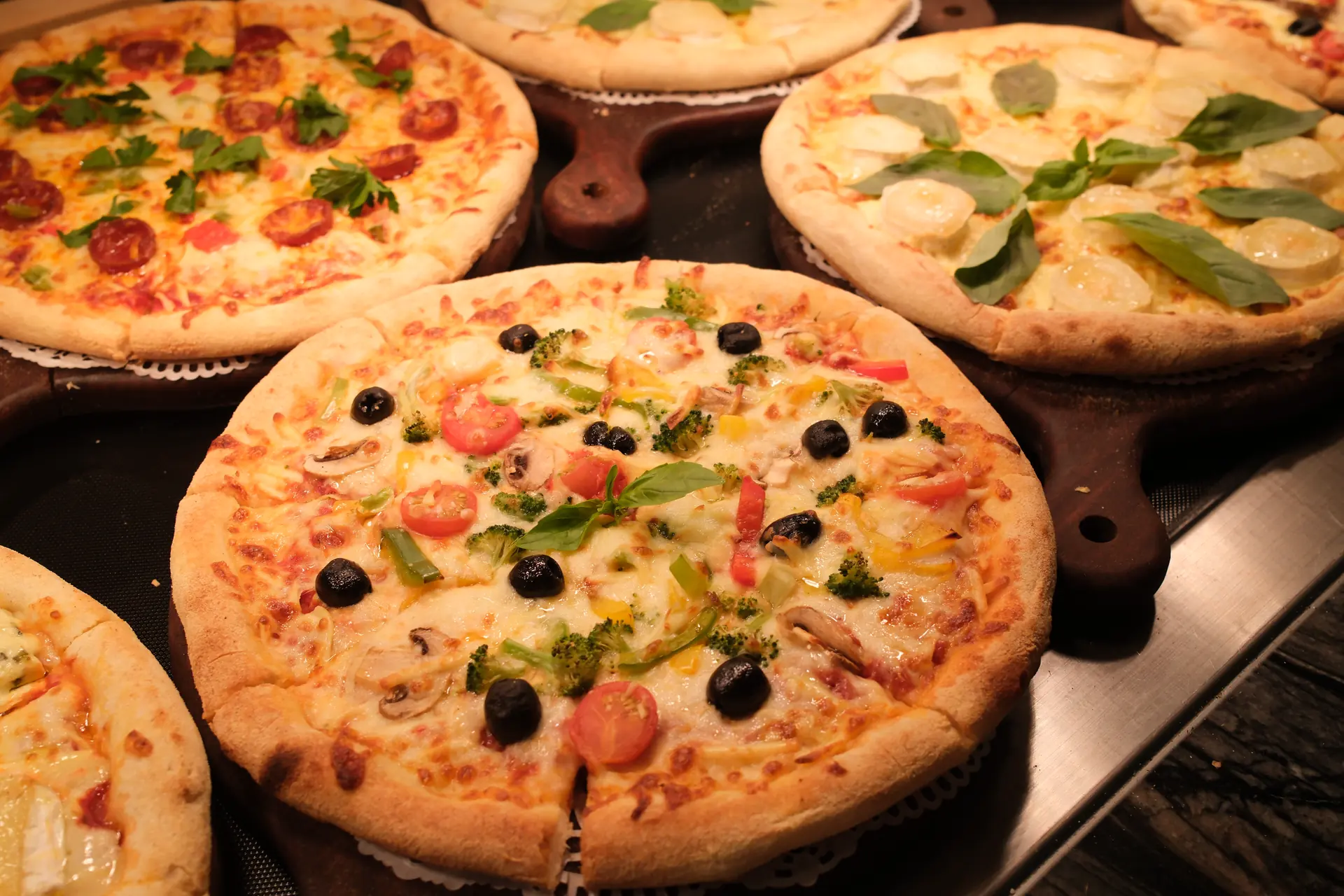 Pizzas variées
