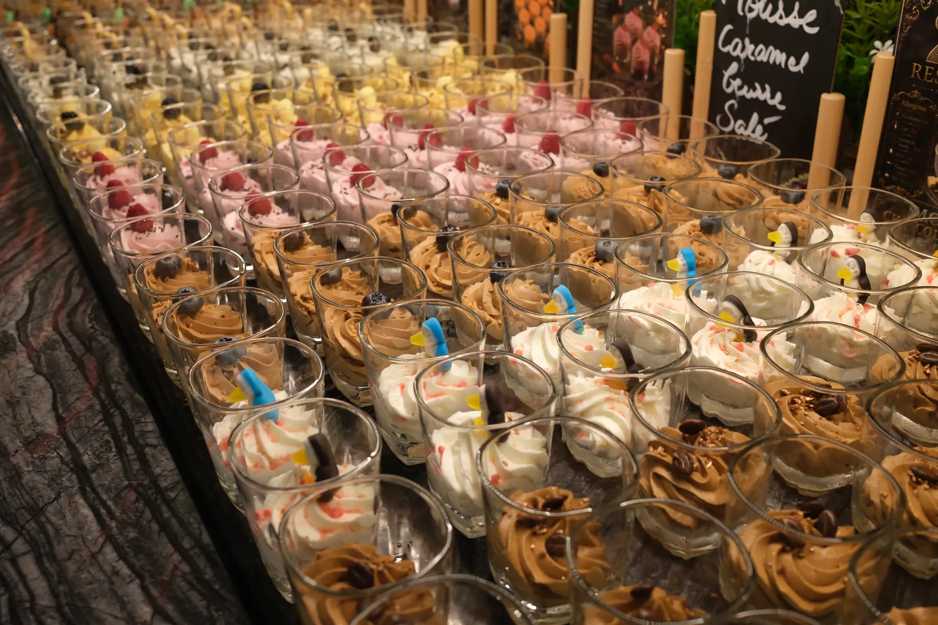 Verrines de desserts